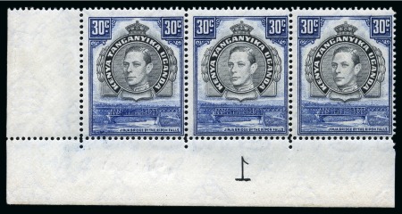 1938-54 30c Black & Violet-Blue perf.14 mint corner