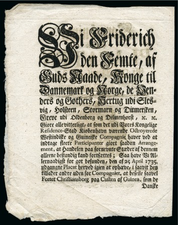 Stamp of Danish West Indies » Decrees and Other Official Documents 1747 (27 March) Decree (four page document) stating