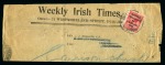 1922-23 Group of four printed "Irish Times" newspaper wrappers sent from Dublin to Baghdad and Basrah