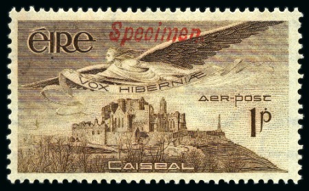 Stamp of Ireland » Airmails 1948 (Apr 7) 1d, 3d, 6d and 1s with "Specimen." overprint