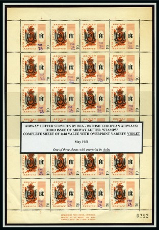 Stamp of Ireland » Airmails 1934-51, Collection of BEA and Irish airports (mostly Shannon) in 2 albums