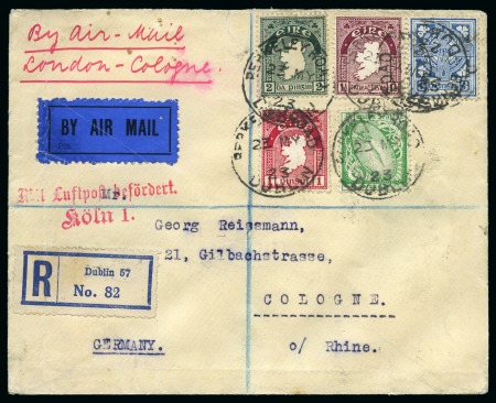 Stamp of Ireland » Airmails 1923 London-Germany Airmail Services, collection on 9 pages