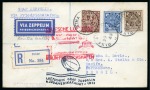 1911-71, Collection of mostly first flights in 2 albums incl. 1911 First UK Aerial Post card to Ireland, 1933 Zeppelin, etc.