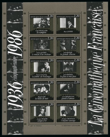 Stamp of France » Blocs et Feuillets 1986 Bloc-feuillet Cinéma avec variété "Ecran blanc