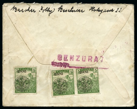 1920 Censored cover from KOLOZSVAR to Vienna franked