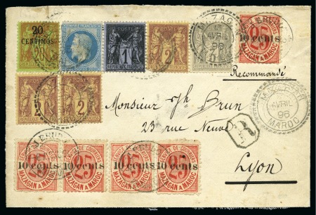 Stamp of Colonies françaises » Maroc Local Posts: 1892-1907 Attractive and valuable collection