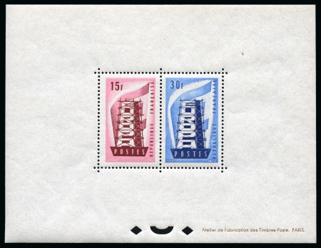 1956, bloc spécial des timbres Europa