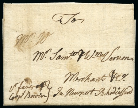 Stamp of Danish West Indies » Pre-Philately and Stampless Covers 1768 (19 April) Folded entire dated St.Croix April