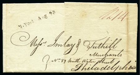 Stamp of Danish West Indies » Pre-Philately and Stampless Covers 1796 (2 Aug.) Folded entire from St.Croix to Philadelphia,