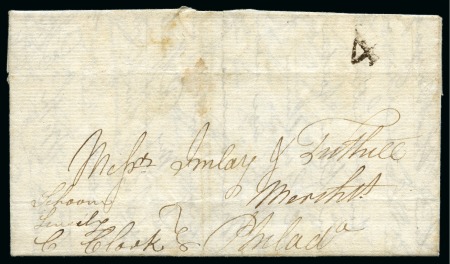 Stamp of Danish West Indies » Pre-Philately and Stampless Covers 1797 (12 March) Folded entire from St.Croix to Philadelphia,