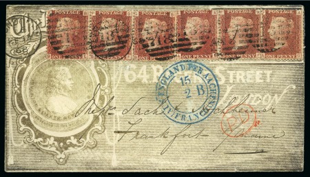 1868 White printed envelope with attractive allover