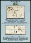 1780-1881, Période préphilatélique - Collection extrêmement étendue de 117 lettres en 2 albums