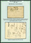 Stamp of Colonies françaises » Algérie 1780-1881, Période préphilatélique - Collection extrêmement étendue de 117 lettres en 2 albums
