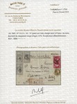 Rarissime lettre chargée d'Alger 1874 pour Rodez avec trois exemplaires du 5F Empire +30c Cérès + paire de 80c Cérès obl. GC 5005