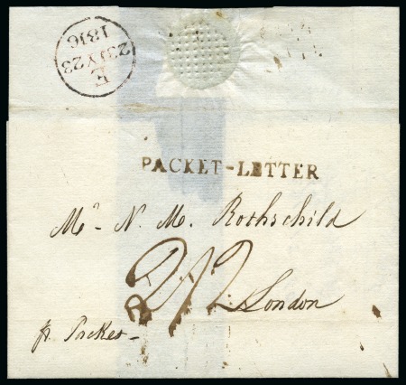 1816 (21 June) Folded cover dated 21 June 1816 from