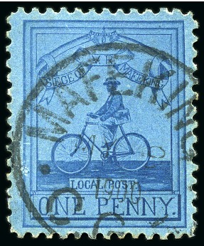 Stamp of South Africa » Mafeking 1900 Goodyear 1d pale blue on blue, used with central MAFEKING cds