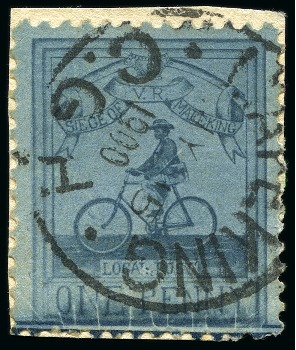 Stamp of South Africa » Mafeking 1900 Goodyear 1d pale blue on blue used with central MAFEKING cds