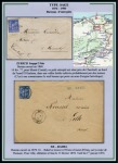 Stamp of Colonies françaises » Algérie 1876-1900, Utilisation des Sage en Algérie, fantastique collection de 200 lettres sur 95 pages d'exposition