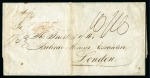 VENEZUELA TO GREAT BRITAIN: 1835 Folded cover from