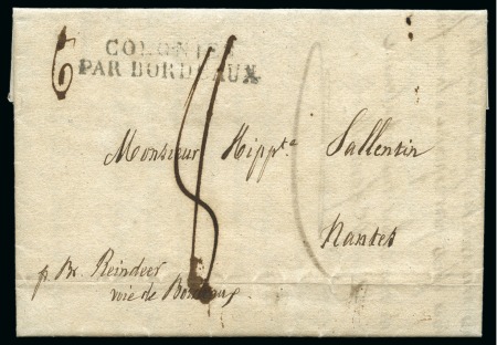 1826 (19 Sept.) Folded entire from St.Thomas to Nantes,
