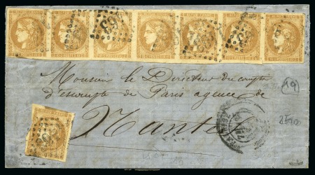 Stamp of France 1871, lettre affranchie