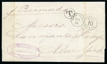 1878 (16 Dec.) Folded entire from St.Thomas to New
