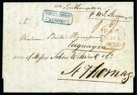 NORTH GERMAN CONFEDERATION TO VENEZUELA: 1852 (18 Jan.)