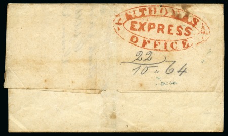 1864 (10 Sept.) Folded cover form Genova to Maracaibo/Venezuela,