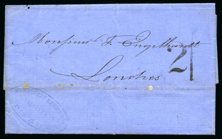 PORTO RICO TO GREAT BRITAIN 1868: Folded entire from
