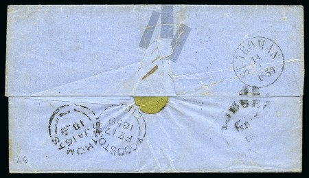 1859 (11 Jan.) Folded cover from St.Croix to Canada