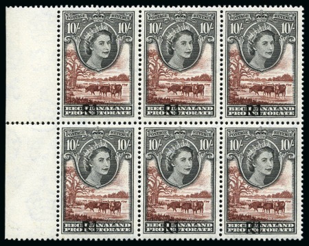 Stamp of Bechuanaland » Bechuanaland Protectorate 1961 Queen Elizabeth II 1R. on 10/- black and red-brown.