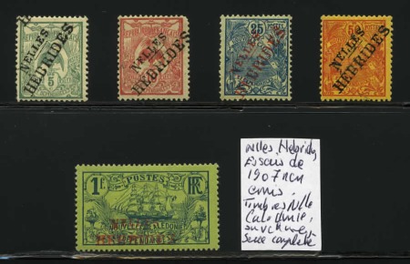 Stamp of Colonies françaises » Nouvelles-Hébrides 1907, série surchargée 