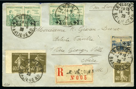 1900-1950, Solide sélection de lettres en 4 classeurs, prêtes
