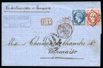 Stamp of France 1863-67, Quatre lettres pour Chili ou Pérou via Panama