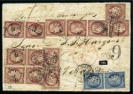 Stamp of France » Collections 1849-1852, Très intéressante sélection de 15 lettres