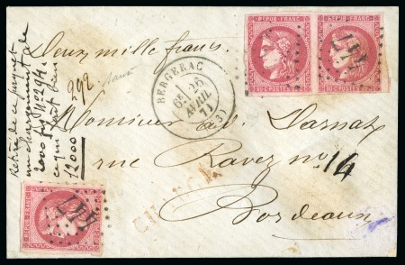 1870-1872, Intéressante sélection de 34 lettres avec