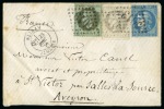 Stamp of France » Collections 1870-1872, Intéressante sélection de 34 lettres avec
