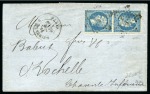 Stamp of France » Collections 1853-1894, Intéressante sélection de 37 lettres avec