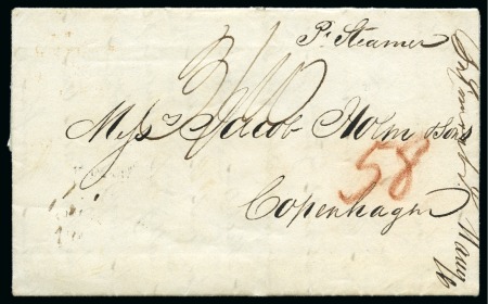 1844 Folded entire from St.Croix, privately carried