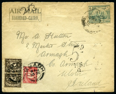 Stamp of Ireland » Airmails 1927-31 Group of 8 incoming airmail covers on Imperial Airways flights from Baghdad, Basra or Teheran