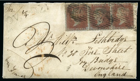 1856 (Mar 29) Envelope from the Crimea to England with "OV 1/4 (in ms) OZ" hs at top left