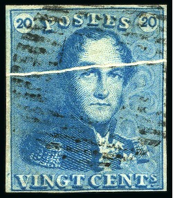 Stamp of Belgium » Belgique. 1849 Epaulettes - Émission COB N 1 (X3) et 2 (X3), 10 et 20 cent.  Epaulettes
