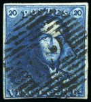 Stamp of Belgium » Belgique. 1849 Epaulettes - Émission NUANCIER : Ensemble de 41 exemplaires des 10 et 20