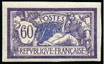1907 Merson 45c vert-bleu, 60c violet et bleu, 2F orange
