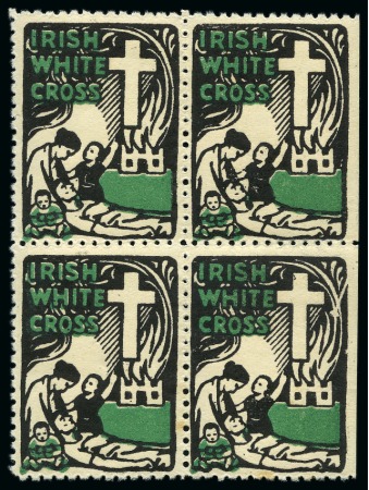 1922 Irish White Cross (1d) green & black, mint nh