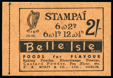 Stamp of Ireland » Booklets 1946-47 2s booklet, serial number 29-46, very fine