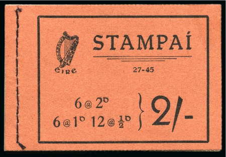 Stamp of Ireland » Booklets 1946-47 2s booklet, serial number 27-45, very fine