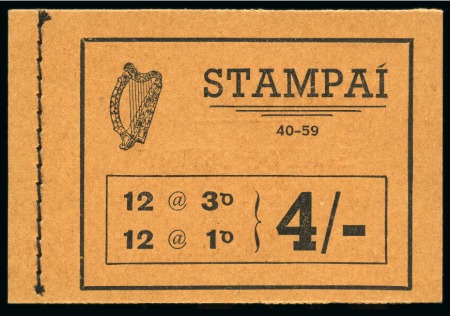 Stamp of Ireland » Booklets 1958-61 4s booklet, serial number 40-59, very fine