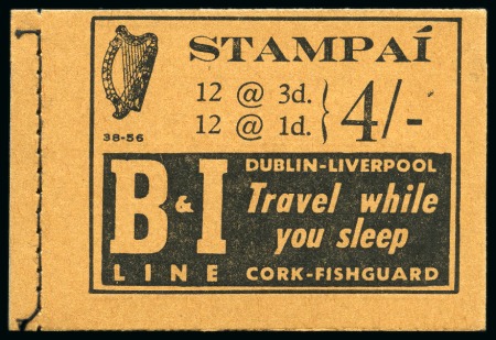 Stamp of Ireland » Booklets 1958-61 4s booklet, serial number 38-56, very fine