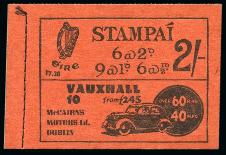 Stamp of Ireland » Booklets 1948-52 2s booklet, serial number 17-38, very fine
